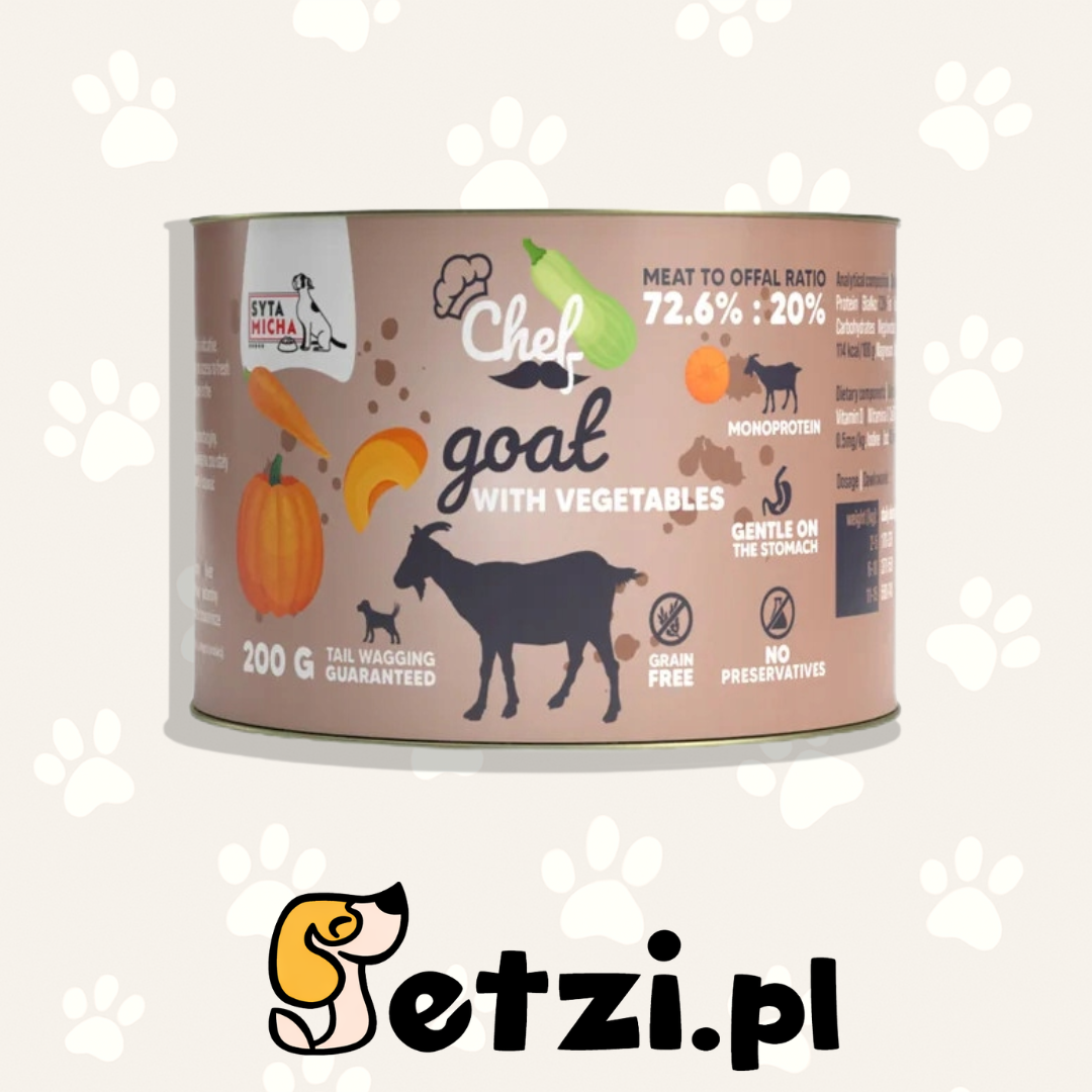 SYTA MICHA CHEF MOKRA KARMA PIES KOZA Z WARZYWAMI 200G