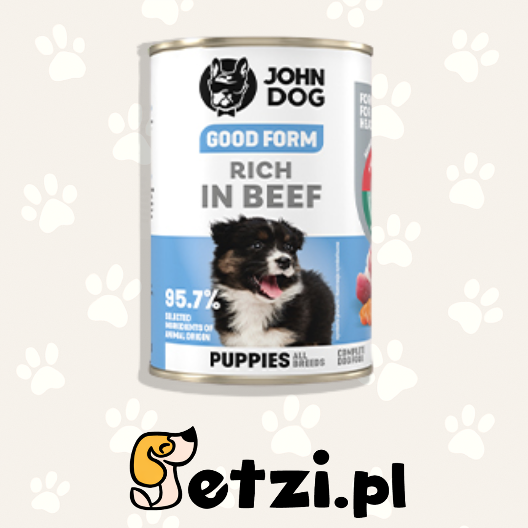 JOHN DOG GOOD FORM MOKRA KARMA PIES JUNIOR BOGATA W WOŁOWINĘ 800G