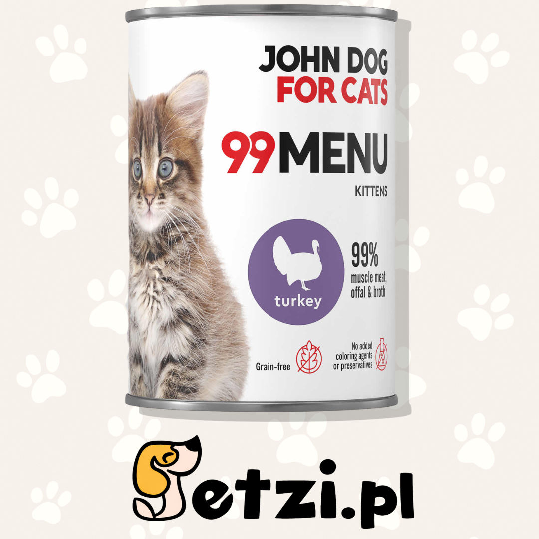JOHN DOG 99MENU KITTEN MOKRA KARMA KOT INDYK 400G