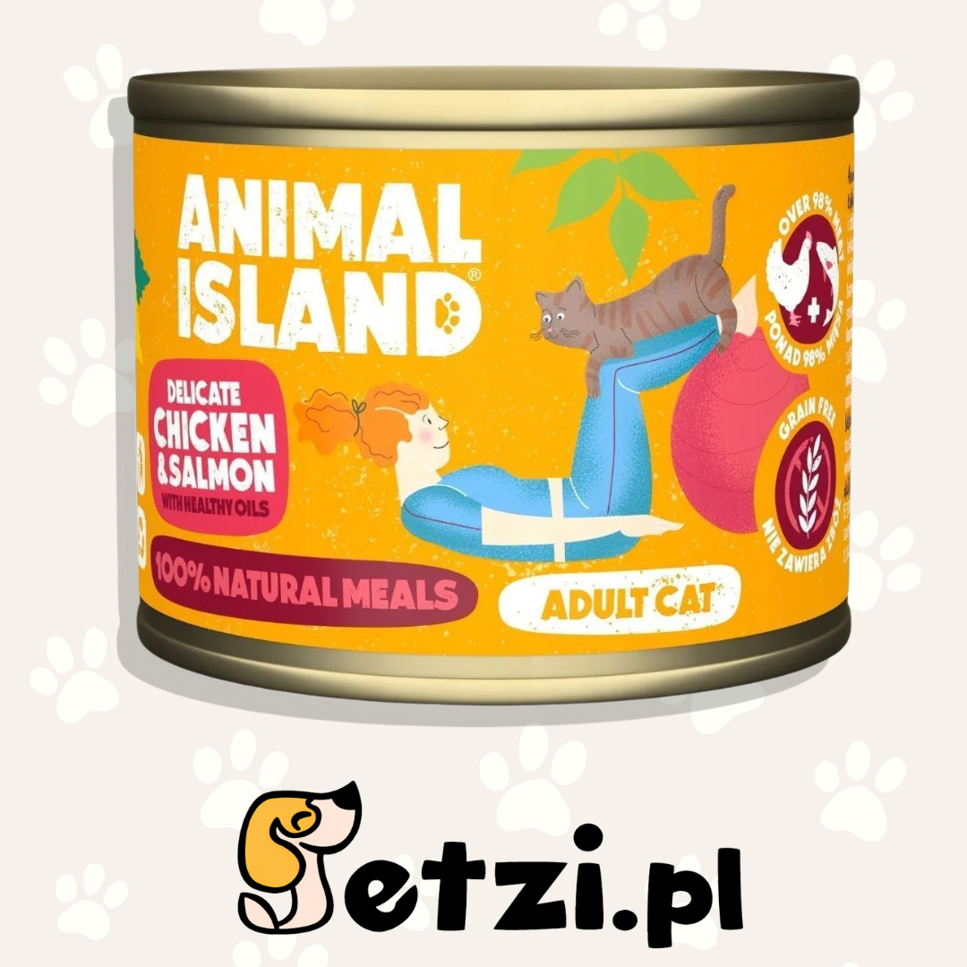 ANIMAL ISLAND MOKRA KARMA KOT KURCZAK ŁOSOŚ 200G