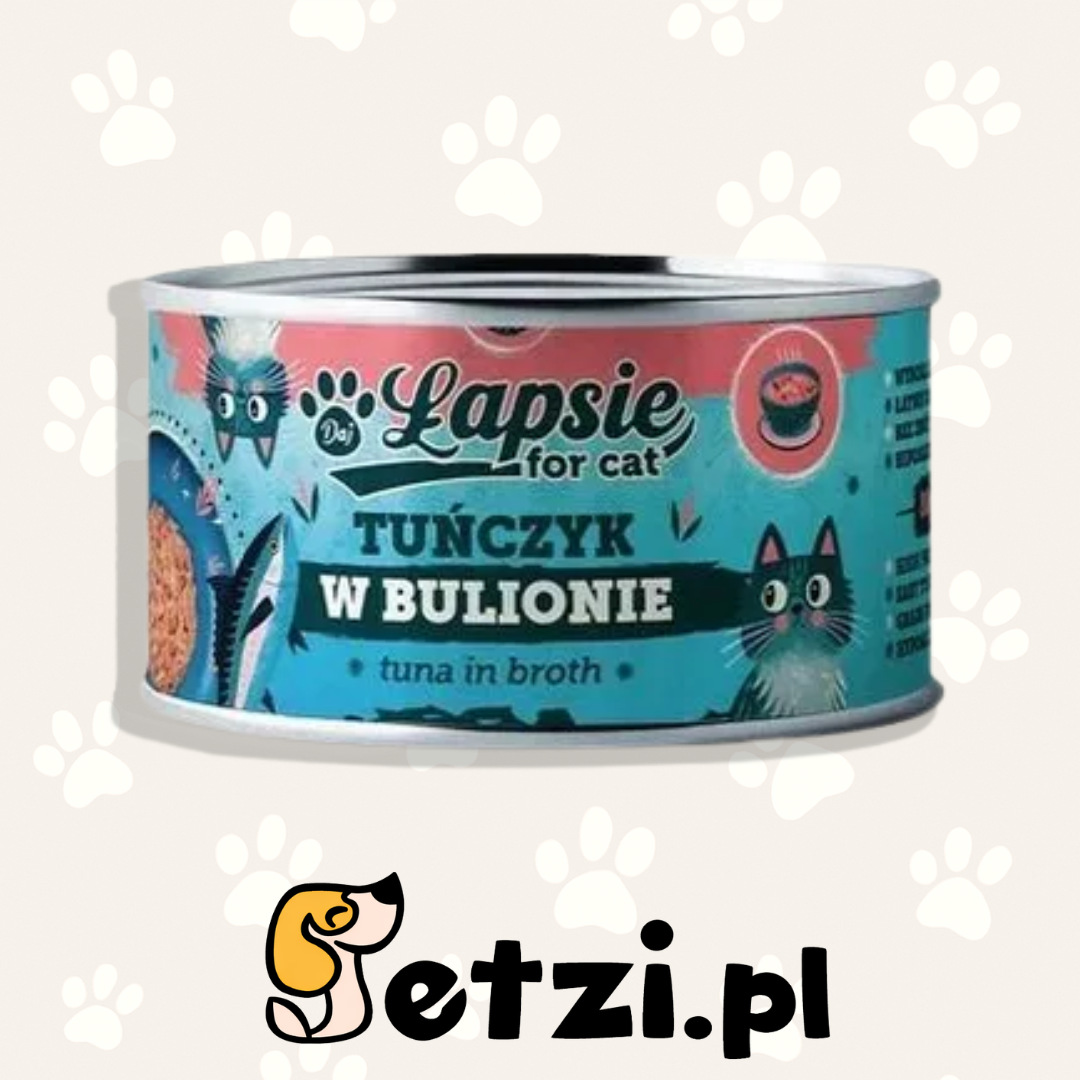 ŁAPSIE KOT TUŃCZYK Z KREWETKAMI W BULIONIE 80G