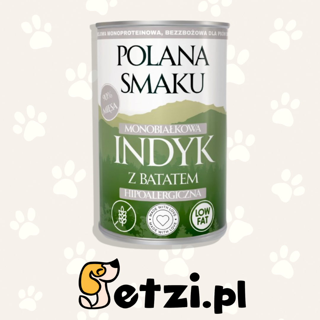 POLANA SMAKU MOKRA KARMA PIES INDYK Z BATATEM 400G