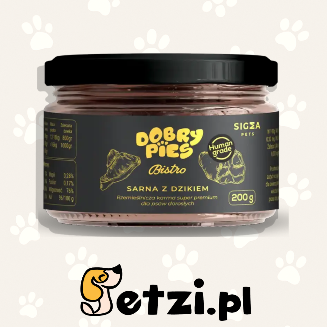 DOBRY PIES BISTRO MOKRA KARMA PIES SARNA Z DZIKIEM 200G