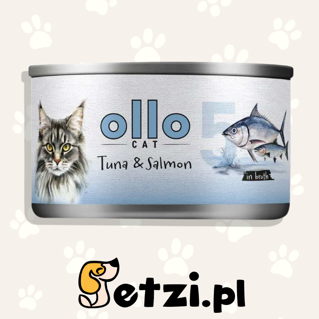 OLLO MOKRA KARMA KOT NR5 TUŃCZYK ŁOSOŚ 70G