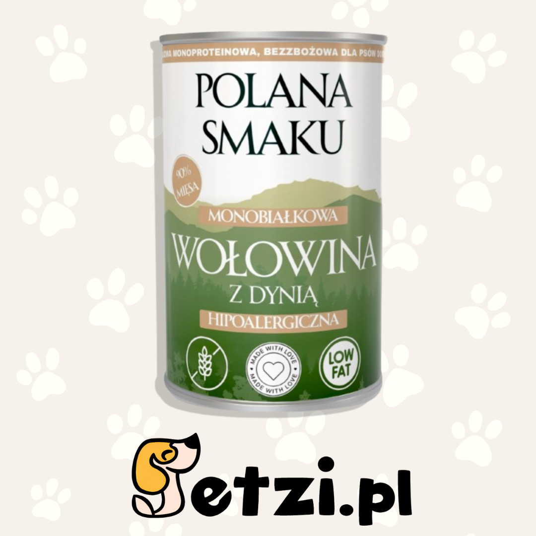 POLANA SMAKU MOKRA KARMA PIES WOŁOWINA Z DYNIĄ 400G