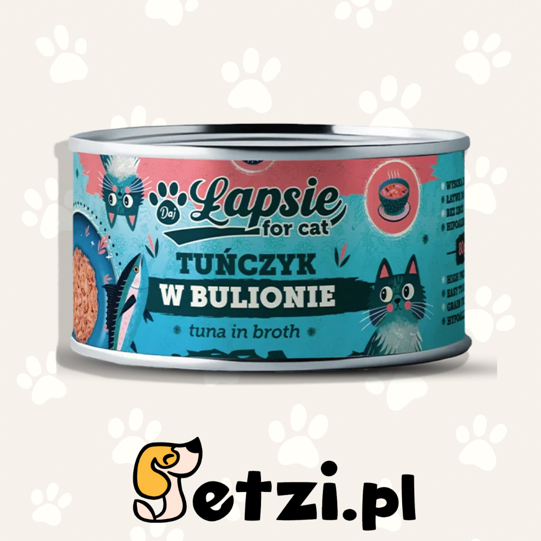 ŁAPSIE KOT TUŃCZYK W BULIONIE 80G