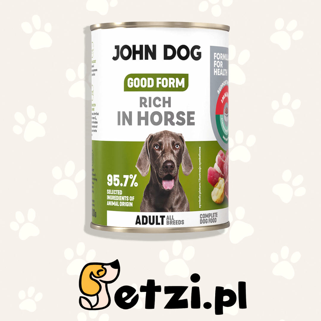 JOHN DOG GOOD FORM MOKRA KARMA PIES BOGATA W KONINĘ 800G