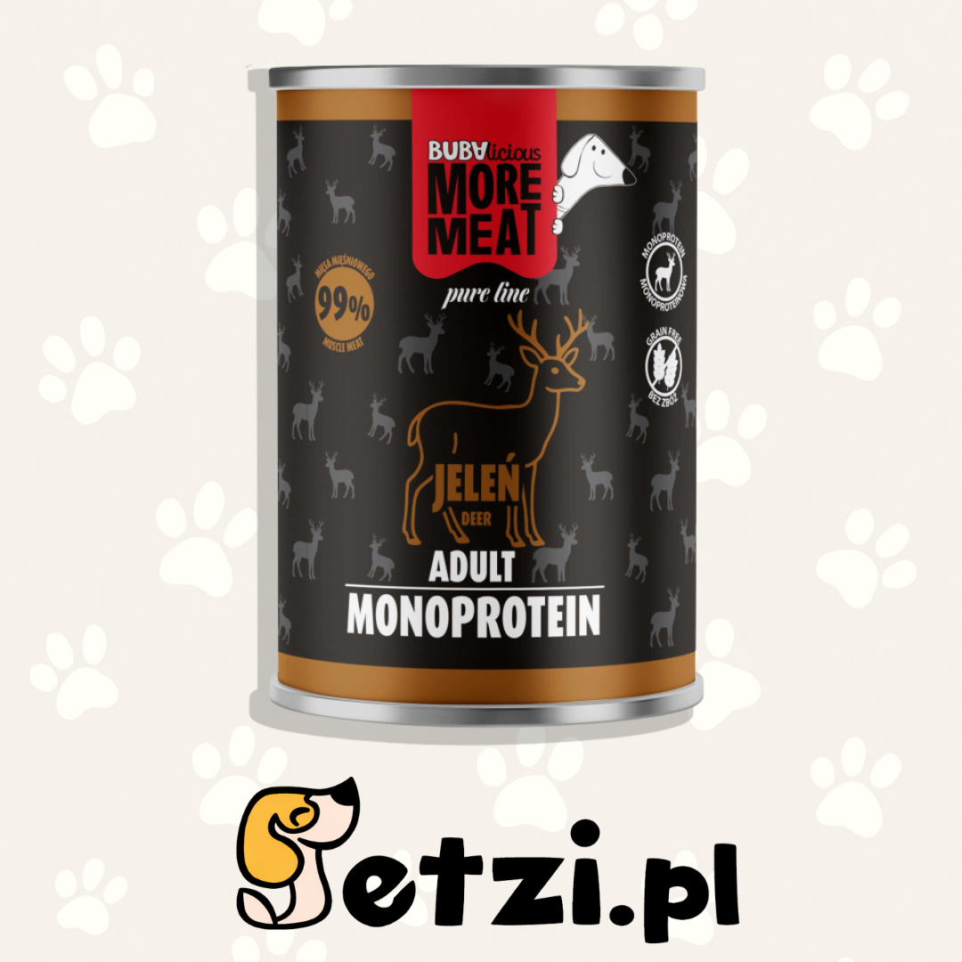 BUBA BUBALICIOUS MONO PURE MOKRA KARMA DLA PSA JELEŃ 400G