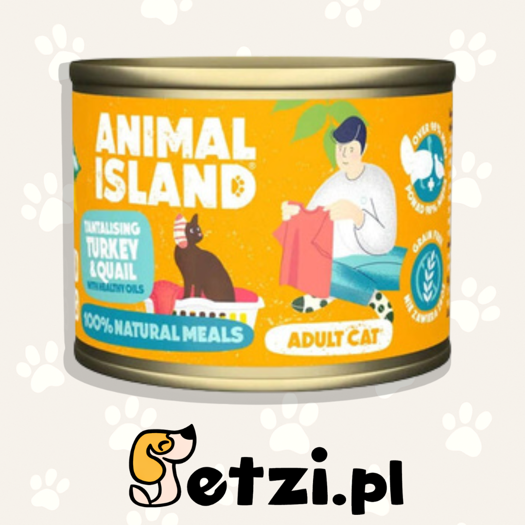 ANIMAL ISLAND MOKRA KARMA KOT INDYK PRZEPIÓRKA 200G