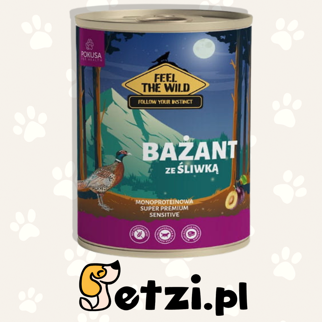 POKUSA FEEL THE WILD MOKRA KARMA DLA PSA BAŻANT ZE ŚLIWKĄ 800G