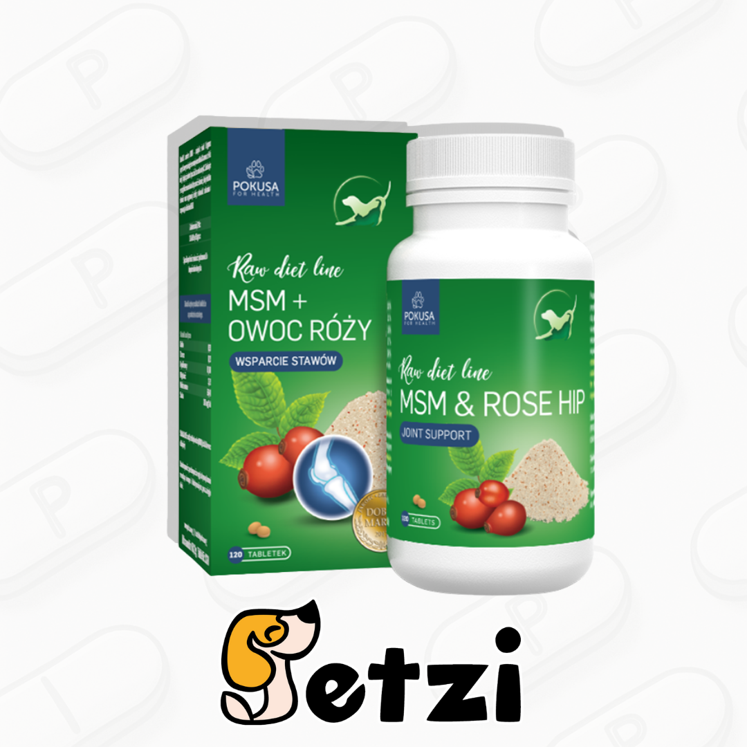 POKUSA RAWDIETLINE MSM & OWOC DZIKIEJ RÓŻY – SUPLEMENT NA STAWY – 120 TABL.