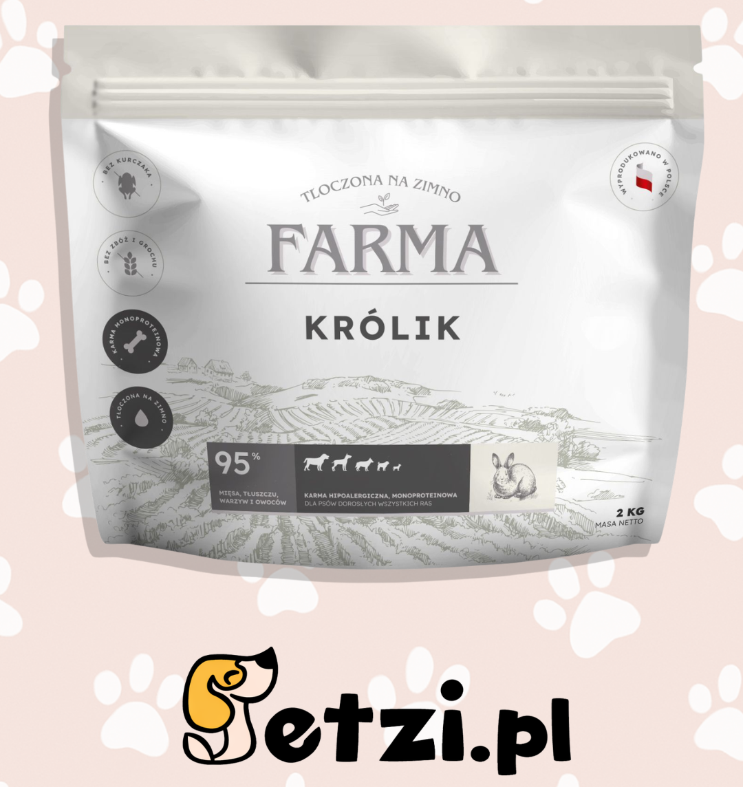 FARMA SUCHA KARMA PIES KRÓLIK TŁOCZONA NA ZIMNO 2KG