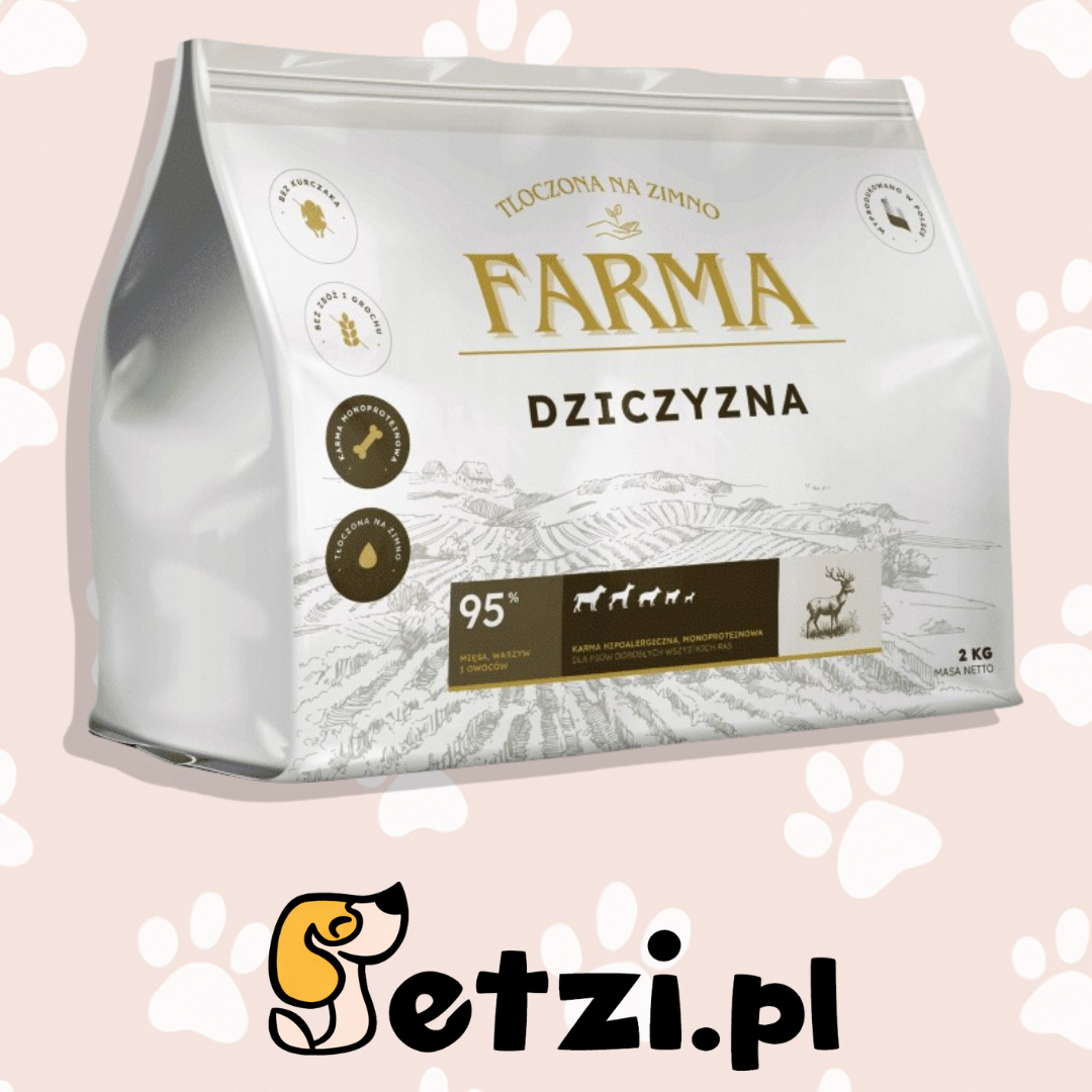 FARMA SUCHA KARMA PIES DZICZYZNA TŁOCZONA NA ZIMNO 2KG