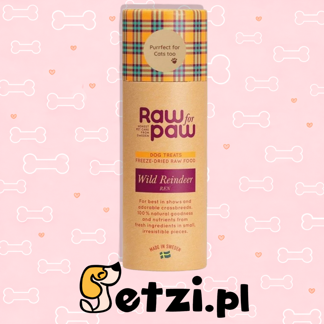 RAW FOR PAW WILD REINDEER - RENIFER LIOFILIZOWANE PRZYSMAKI (45G)