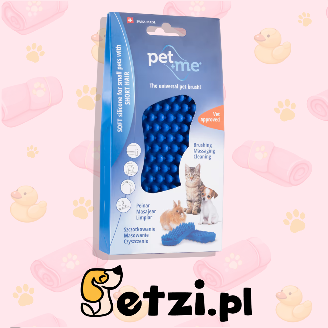 PET+ME CAT SHORT HAIR BRUSH BLUE