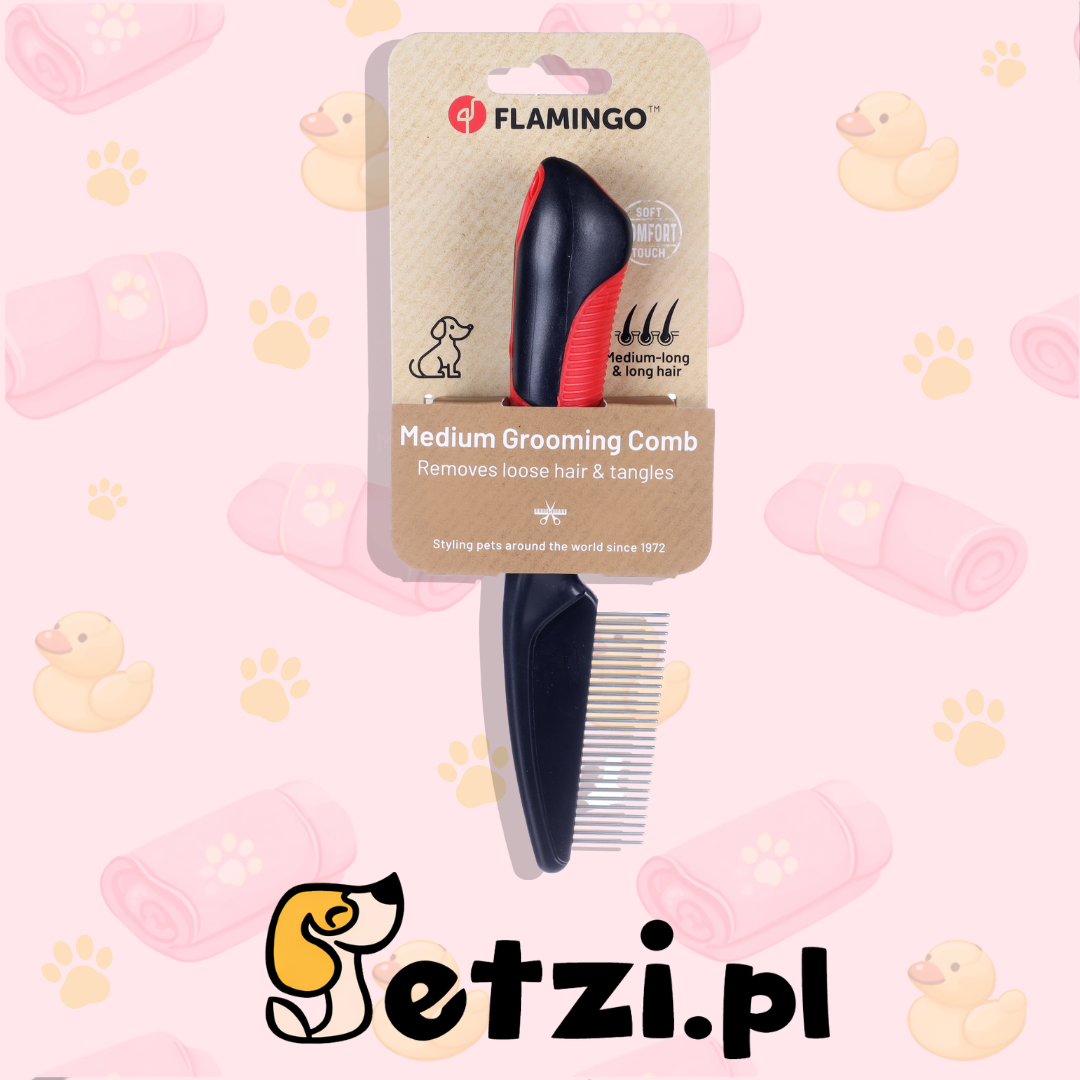 FLAMINGO COMB + HANDLE PREMIUM MEDIUM