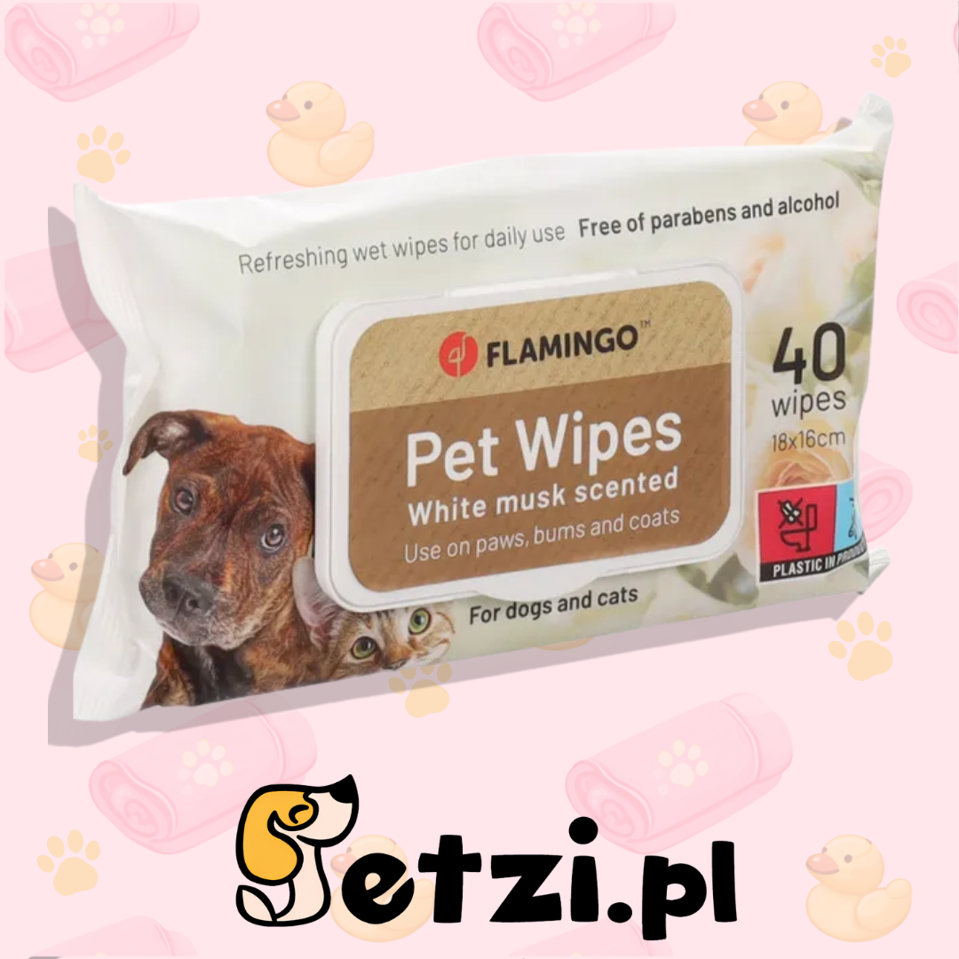 FLAMINGO UNIVERSAL WIPES REINI WHITE MUSK 40PCS 18X16CM