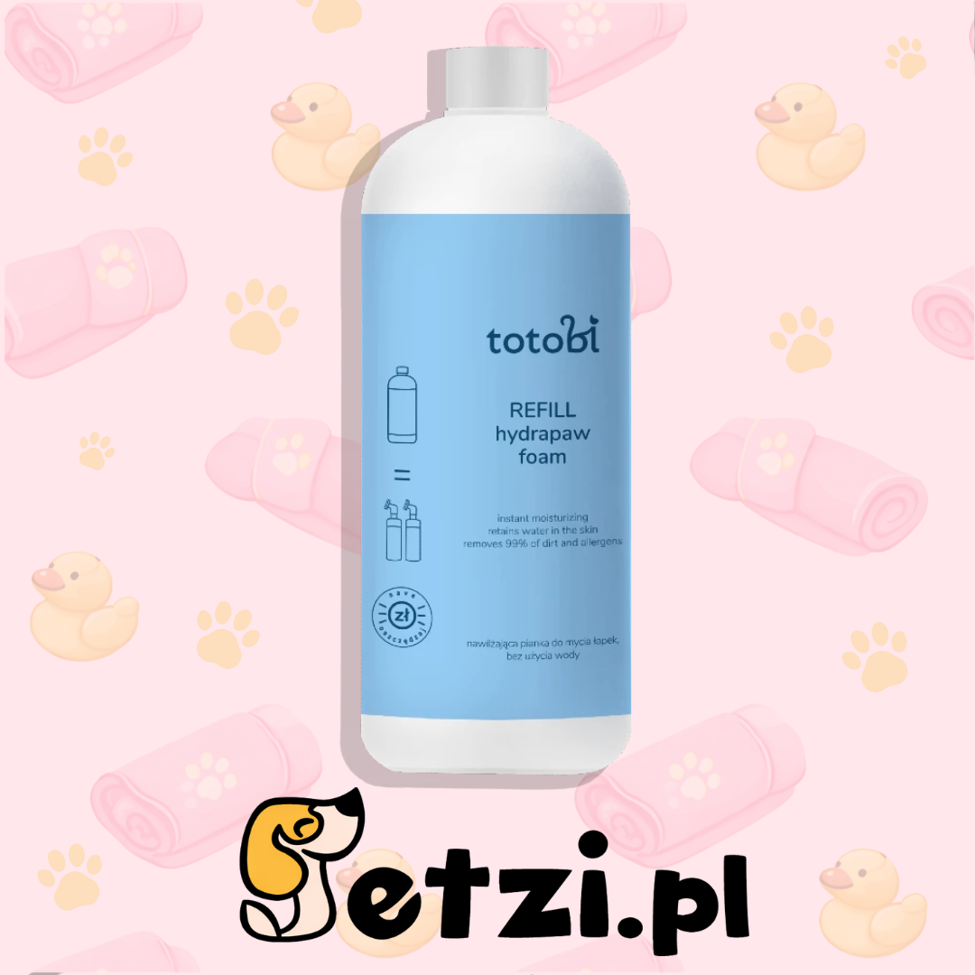 TOTOBI REFILL HYDRAPAW NAWILŻAJĄCA PIANKA DO MYCIA ŁAPEK BEZ UŻYCIA WODY 500ML