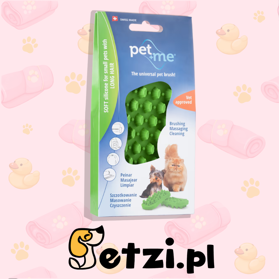 PET+ME CAT LONG HAIR BRUSH GREEN