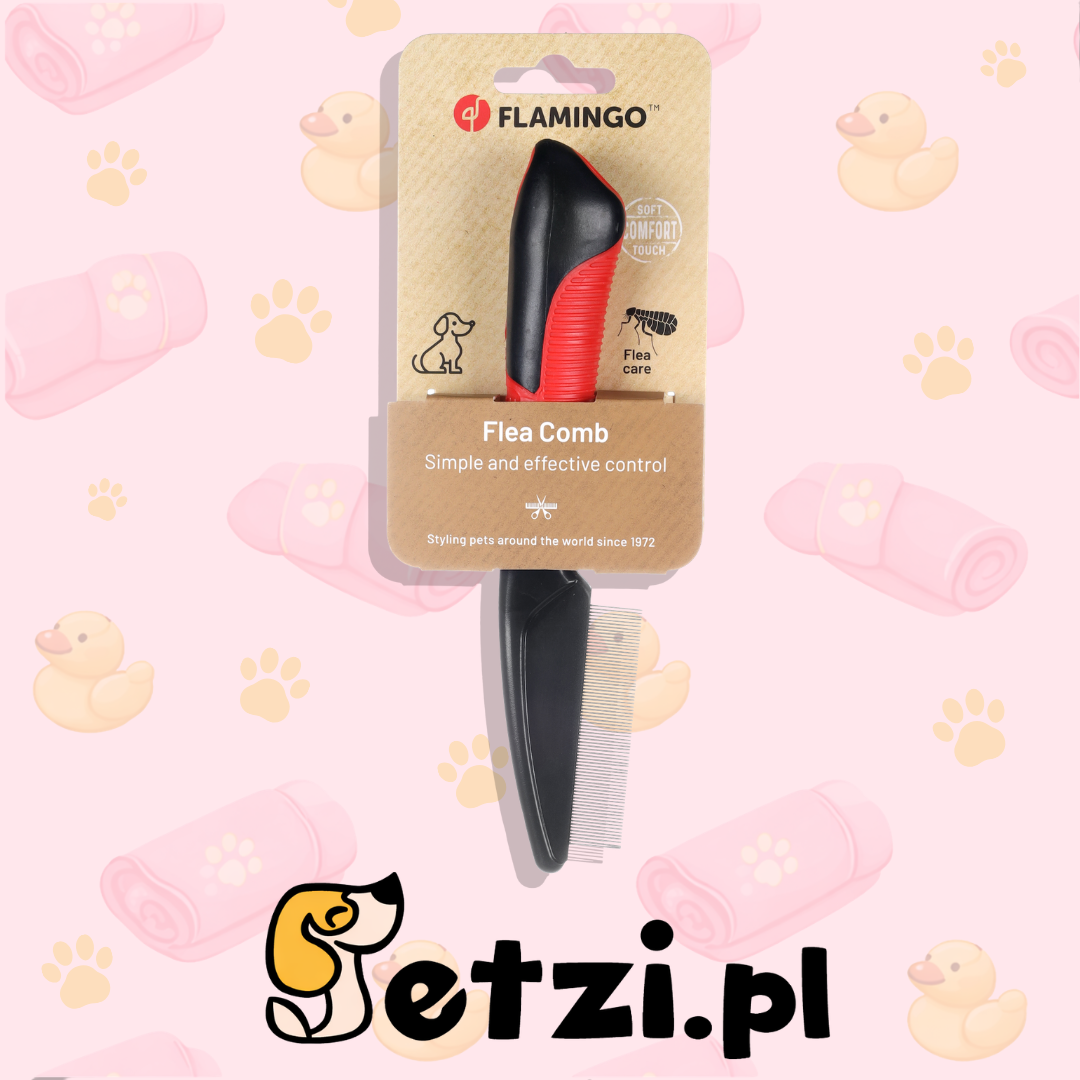 FLAMINGO FLEA COMB + HANDLE PREMIUM