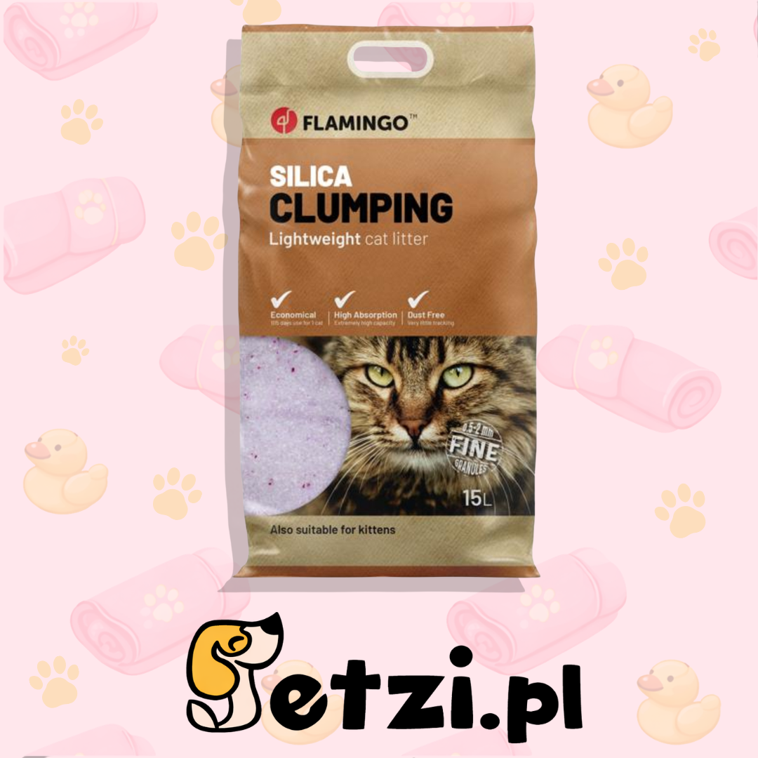 FLAMINGO CAT LITTER SILICA FINE CLUMPING 15L