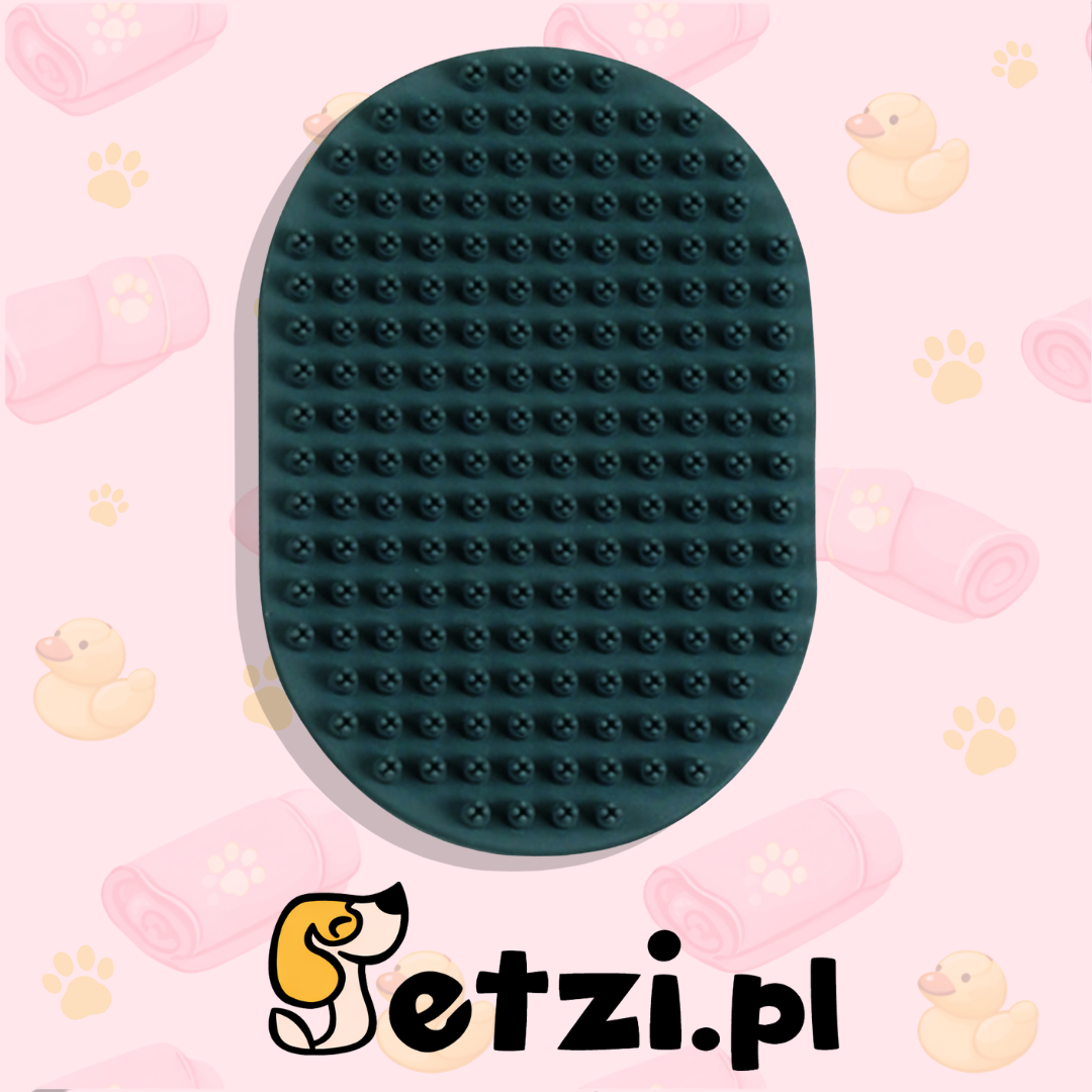 FLAMINGO RUBBER OVAL GROOMING BRUSH LOTUS