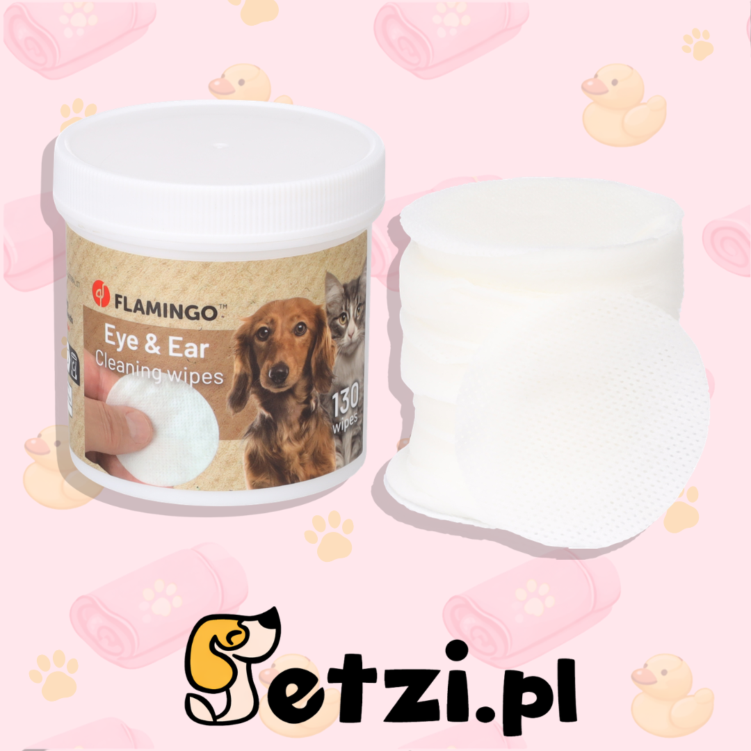 FLAMINGO EYE & EAR CLEANING WIPES REINI ROUND NEUTRAL 130PCS