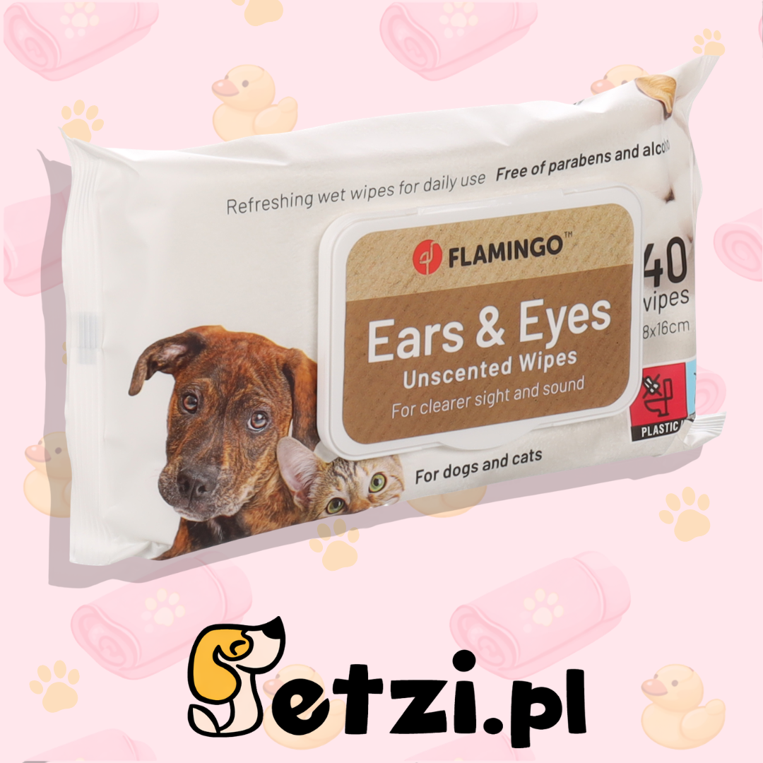 FLAMINGO EYE & EAR CARE WIPES REINI 40PCS 18X16CM