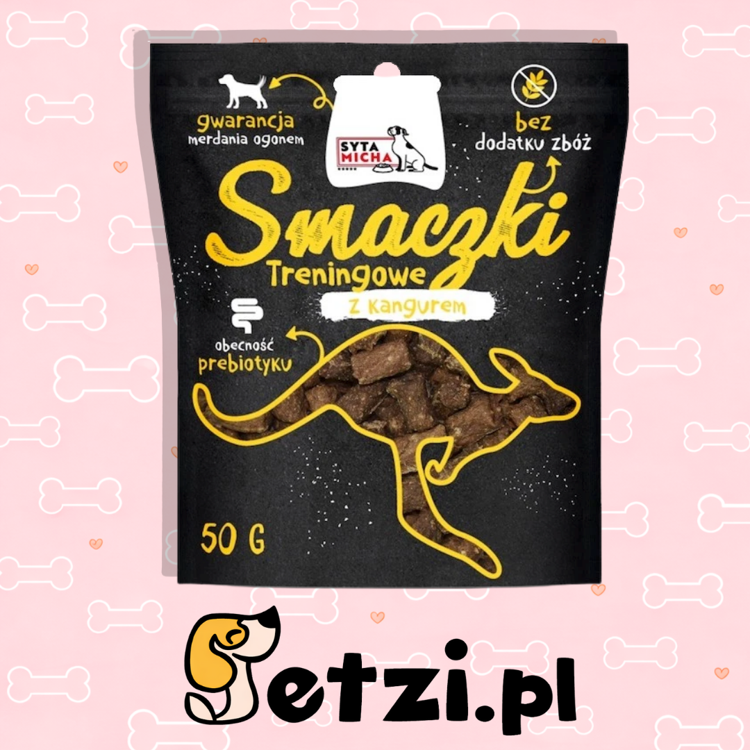 SYTA MICHA BLACK PRZYSMAKI DLA PSA SMACZKI TRENINGOWE Z KANGUREM 50G