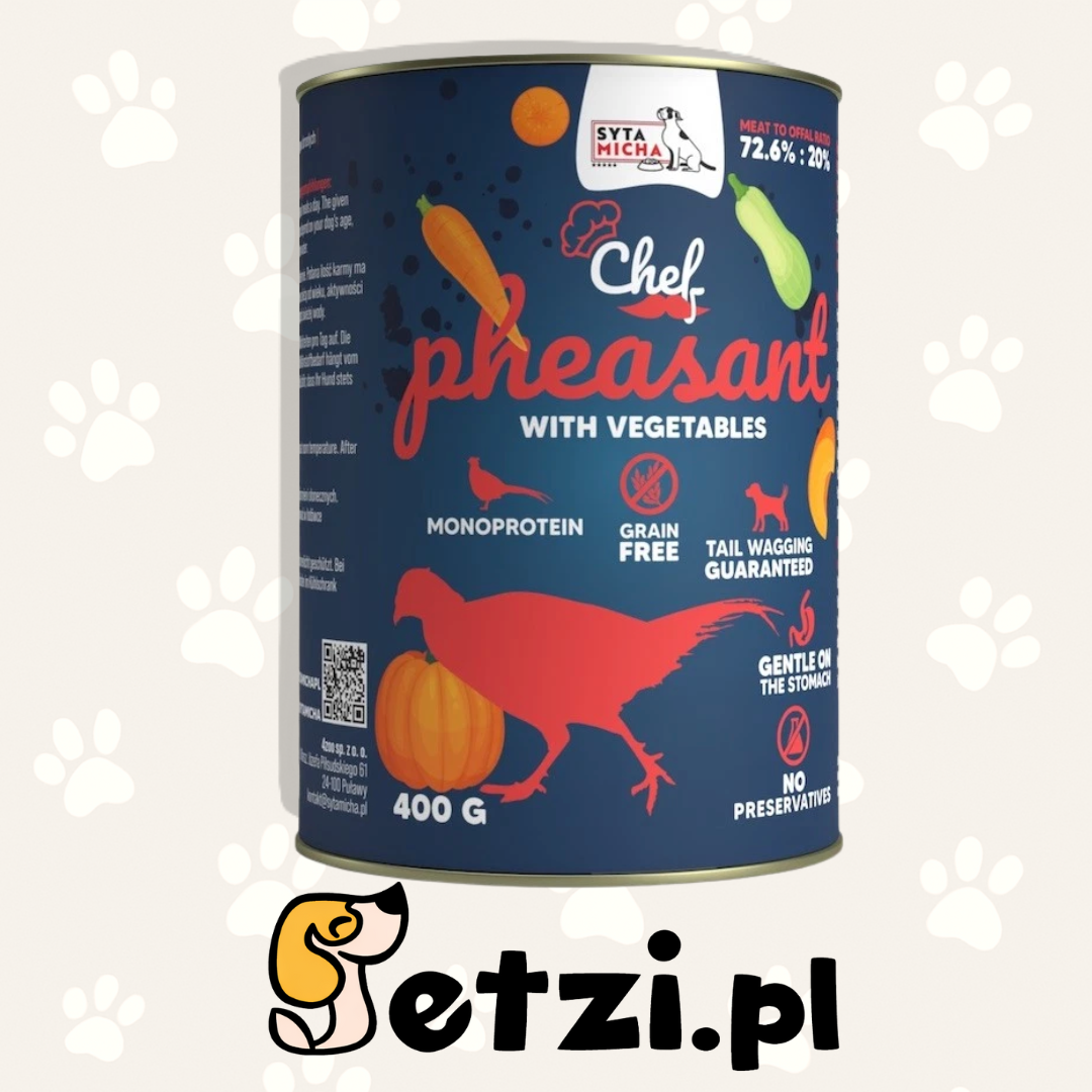 SYTA MICHA CHEF MOKRA KARMA DLA PSA BAŻANT Z WARZYWAMI 400G