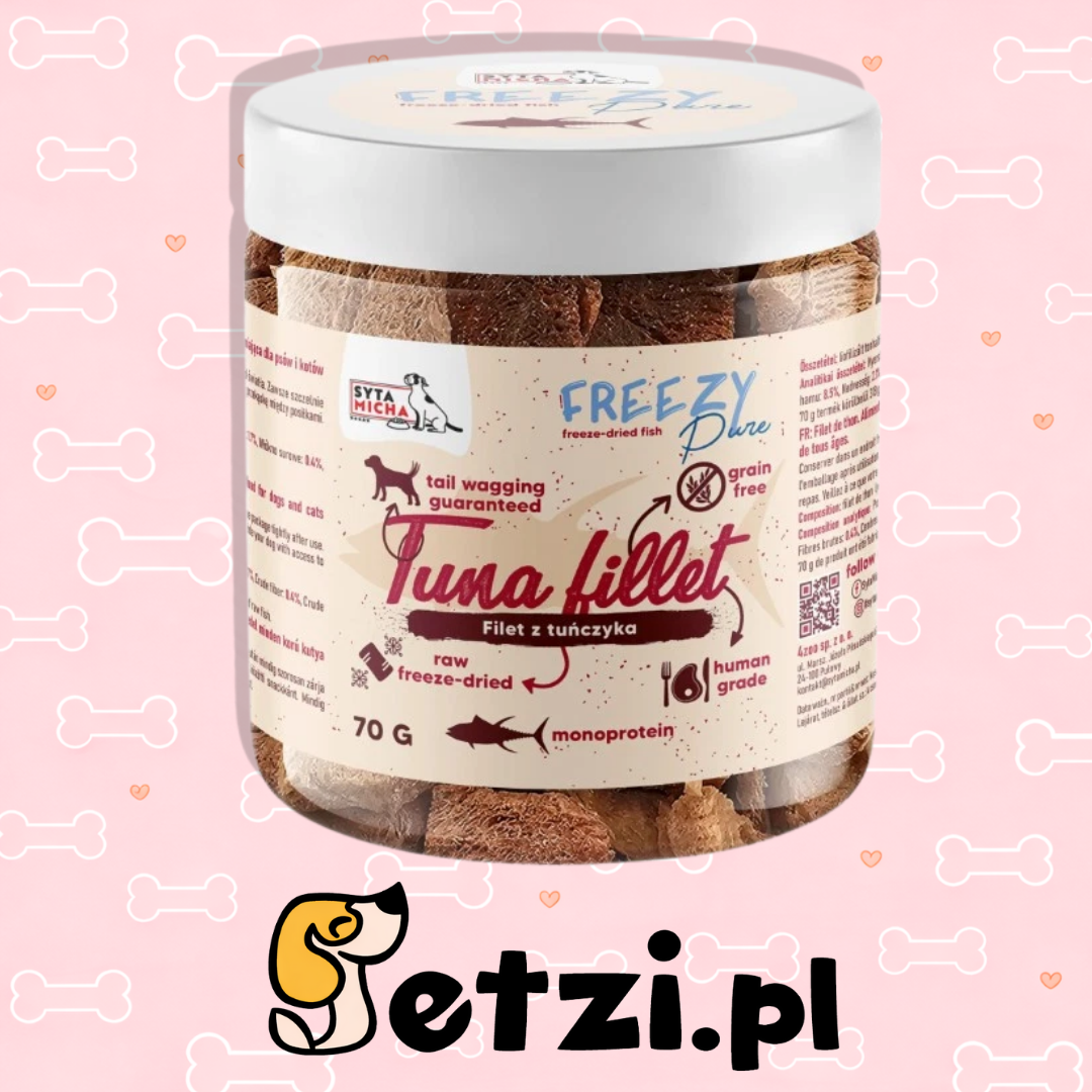 SYTA MICHA FREEZY PURE PRZYSMAKI DLA PSA LIO FILET Z TUŃCZYKA 80G