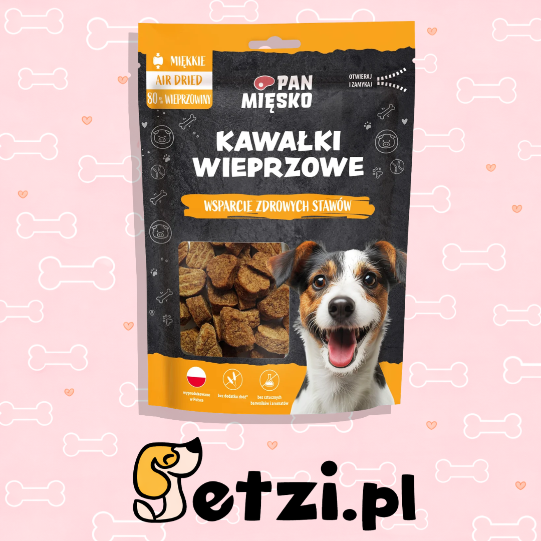 PAN MIĘSKO PRZYSMAKI DLA PSA KAWAŁKI WIEPRZOWE 80G