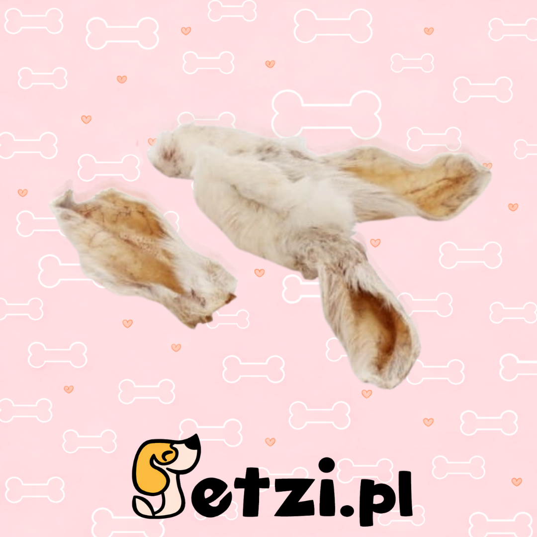 BALTO GRYZAK DLA PSA UCHO KRÓLICZE Z FUTREM 3SZT