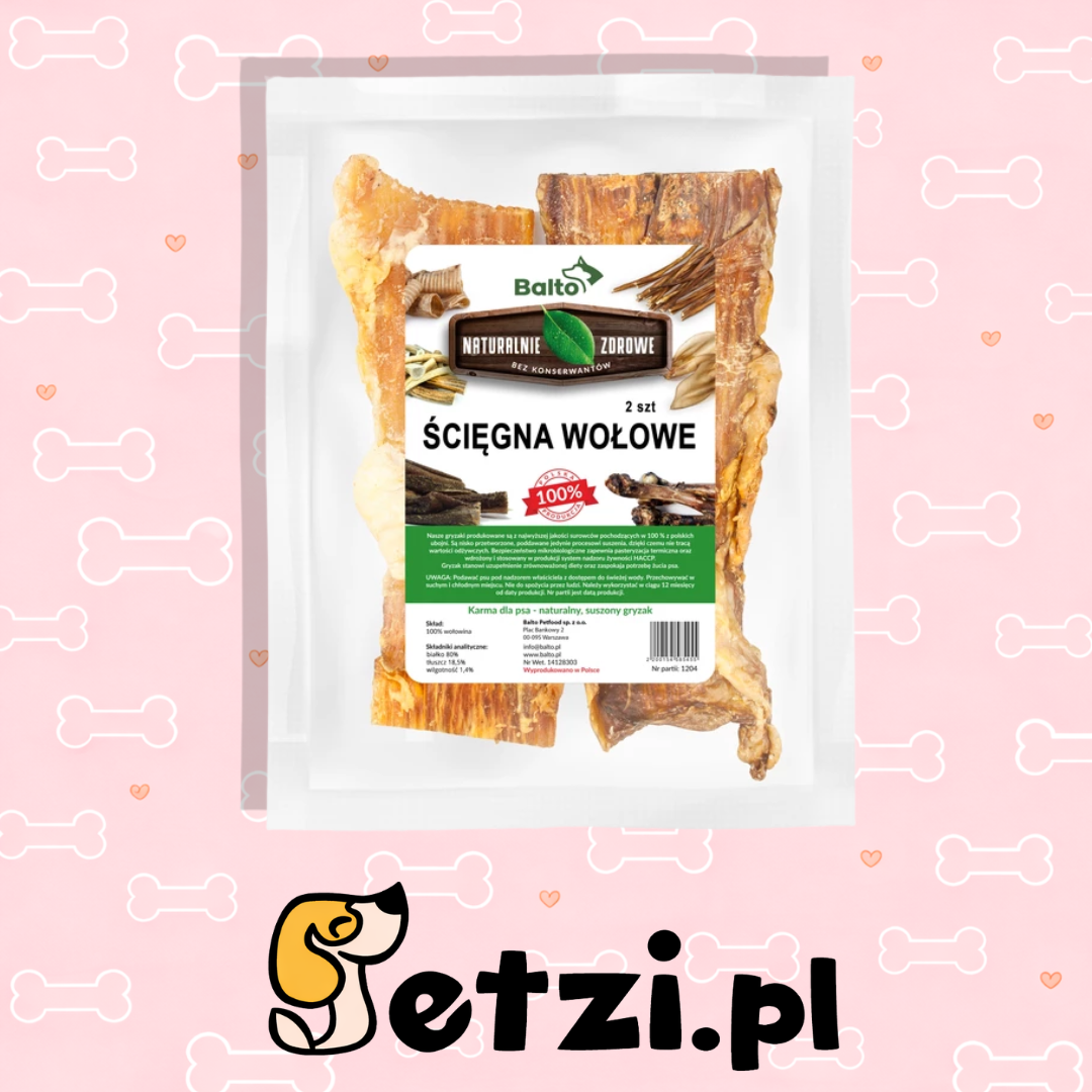 BALTO GRYZAK DLA PSA ŚCIĘGNA WOŁOWE 2SZT