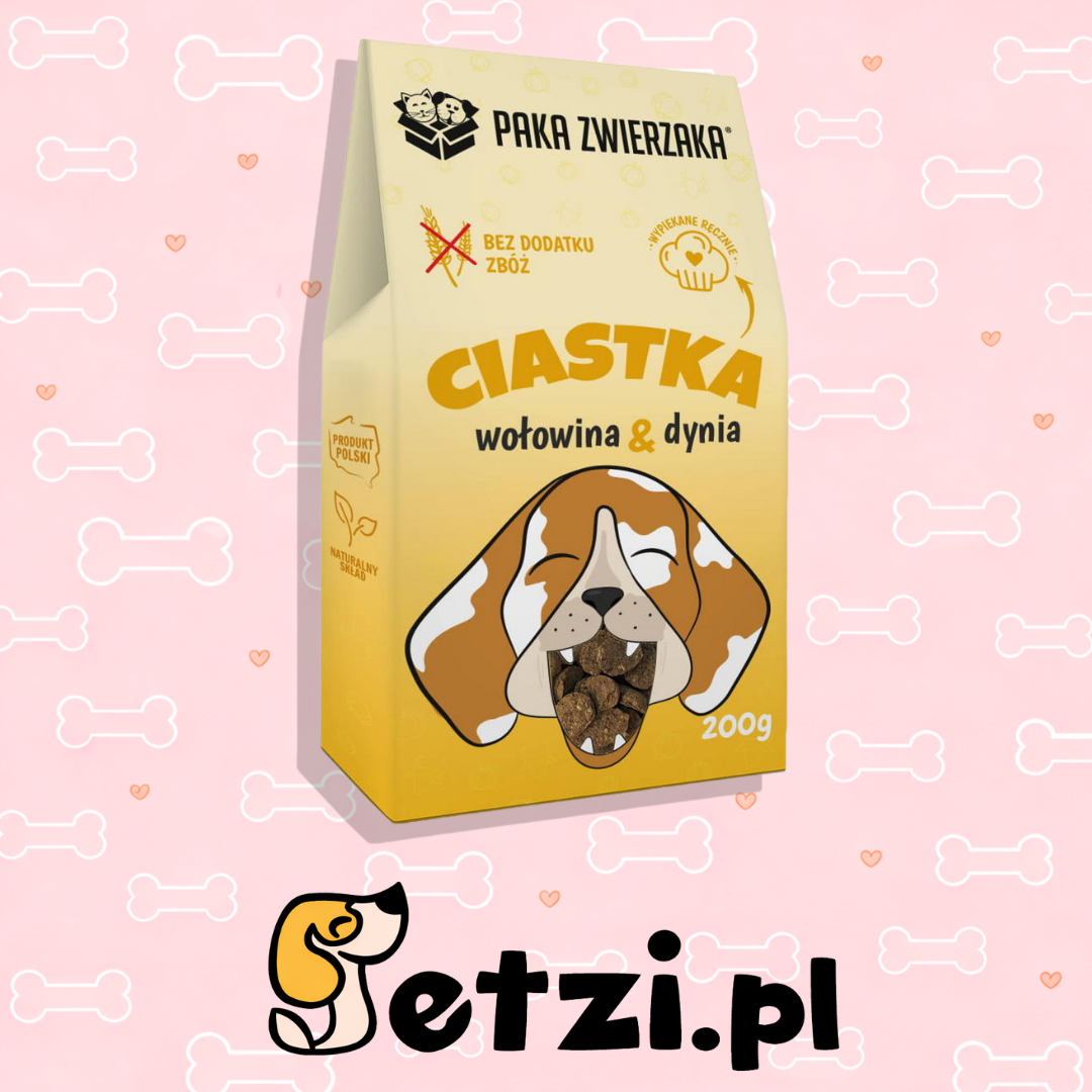 PAKA ZWIERZAKA CIASTKA DLA PSA WOŁOWINA Z DYNIĄ 200G