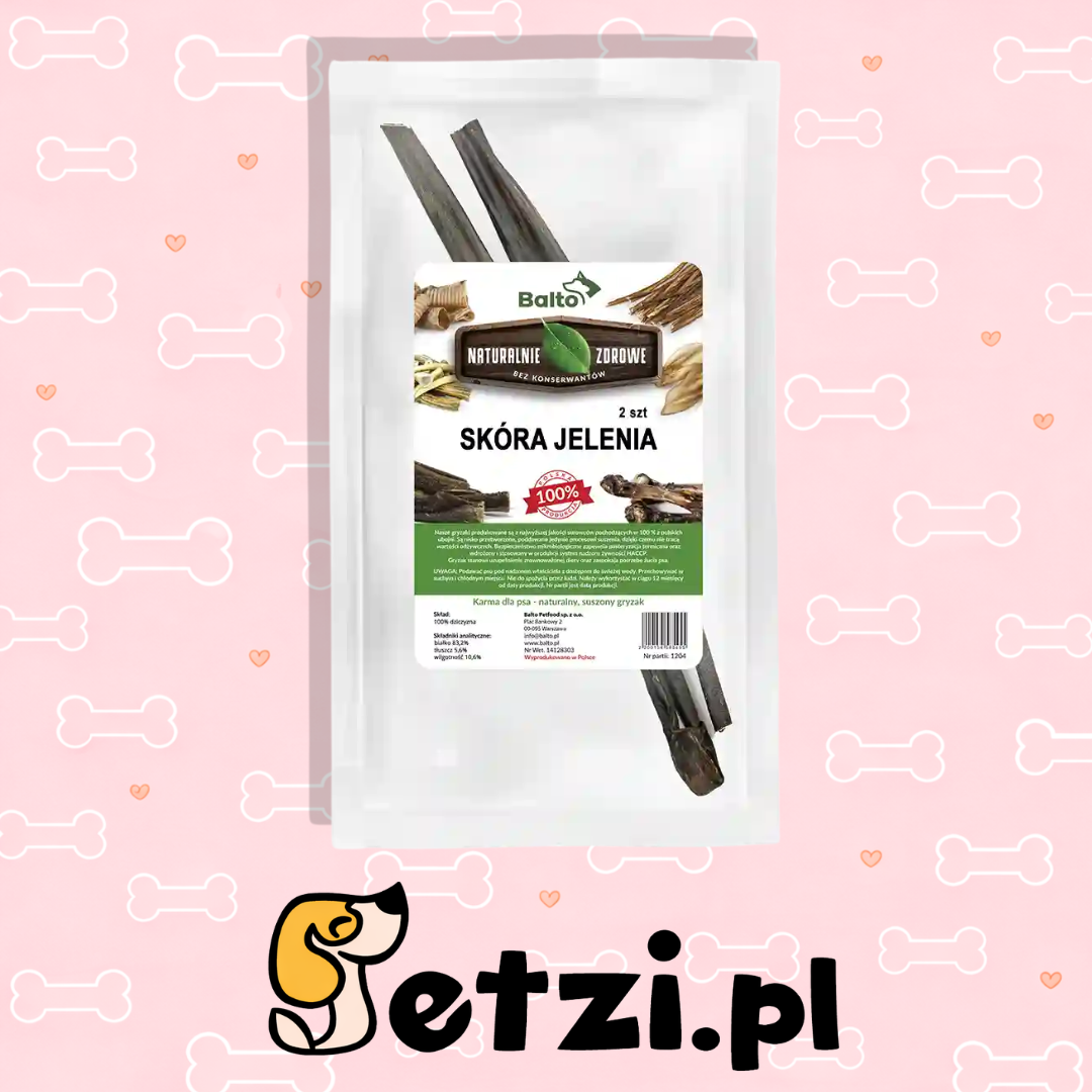 BALTO GRYZAK DLA PSA SKÓRA JELENIA 2SZT