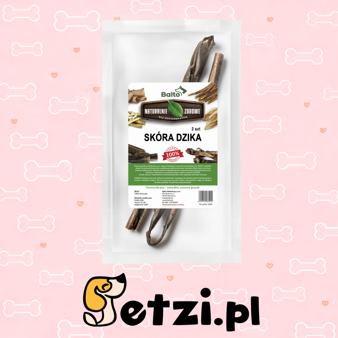 BALTO GRYZAK DLA PSA SKÓRA DZIKA 2SZT