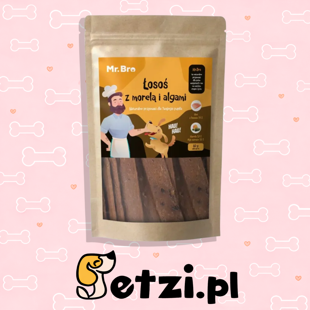 MR BRO STRIPS ŁOSOŚ, MORELA, ALGI 80G