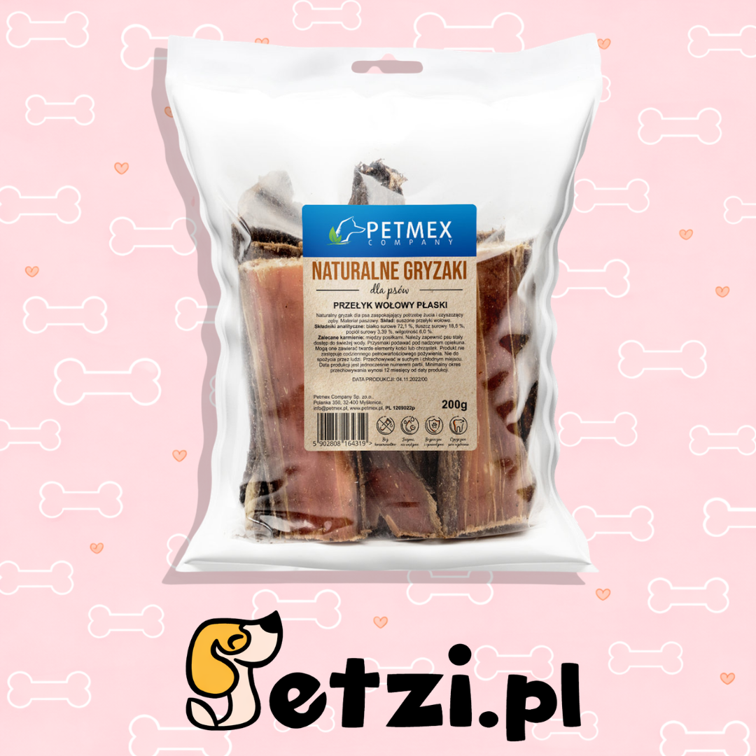 PETMEX PRZEŁYK WOŁOWY PŁASKI 200G