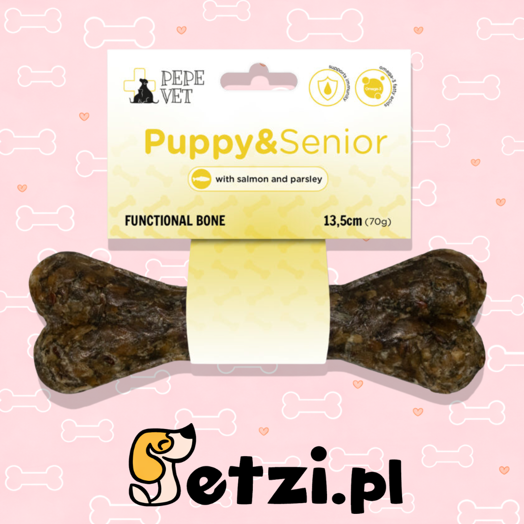 PAKA ZWIERZAKA PEPE VET KOŚĆ PUPPY & SENIOR 13,5CM