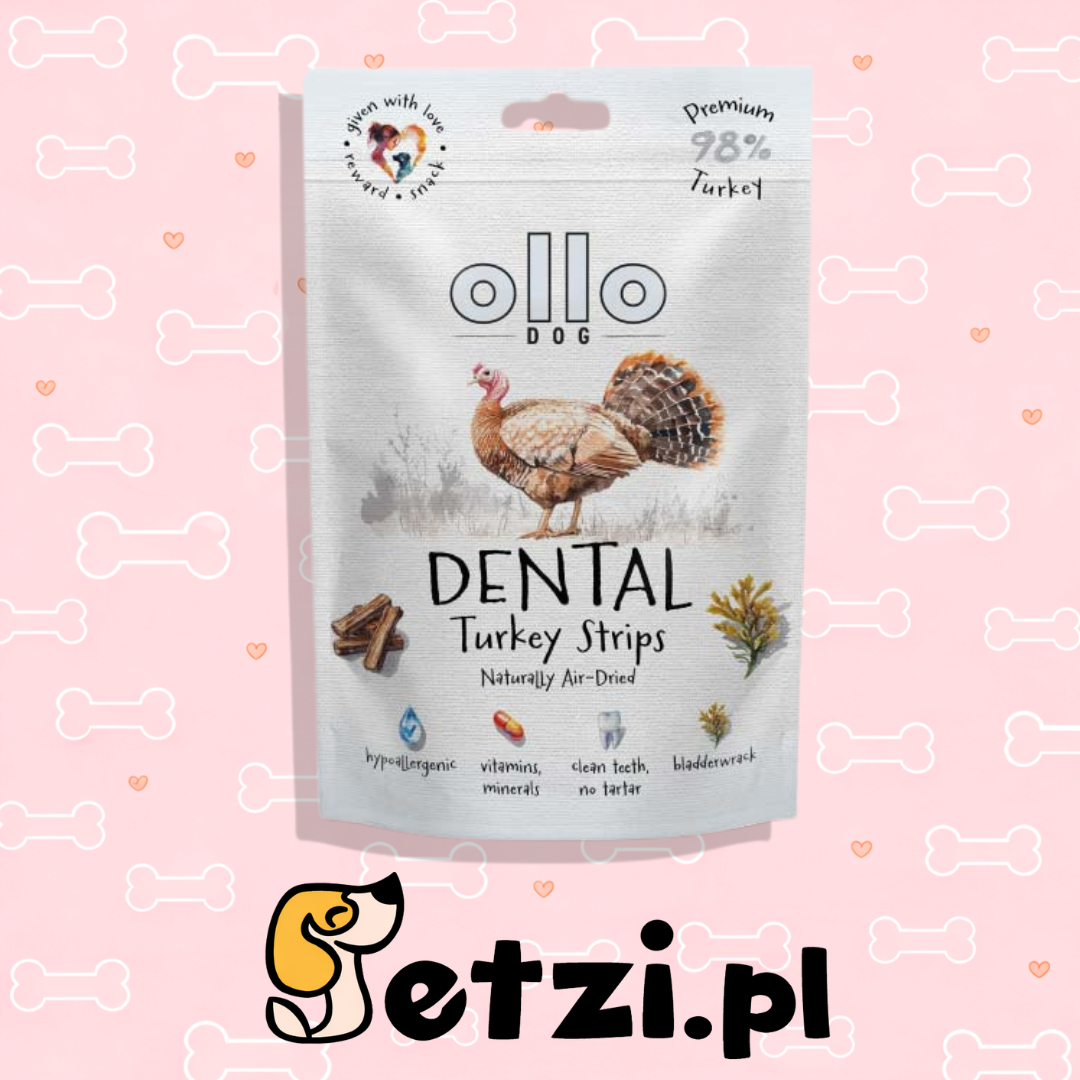 OLLO AIR DRIED PRZYSMAKI DLA PSA DENTAL TURKEY STRIPS 80G