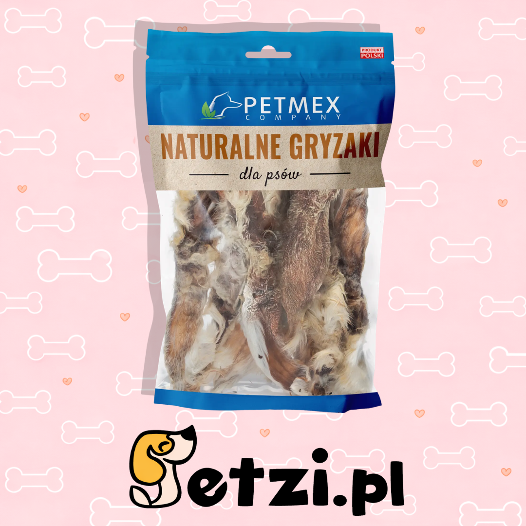 PETMEX USZY KRÓLIKA Z FUTREM 100G