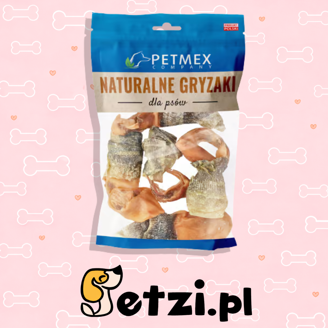 PETMEX UCHO WIEPRZOWE CIĘTE OWINIĘTE SKÓRĄ DORSZA 3SZT