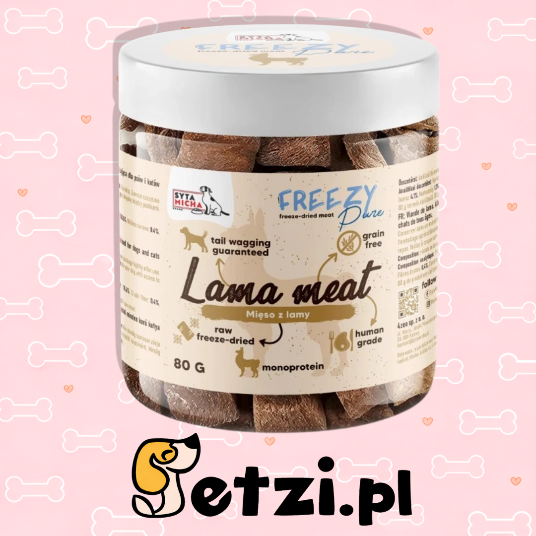 SYTA MICHA FREEZY PURE PRZYSMAKI DLA PSA LIO MIĘSO Z LAMY 80G