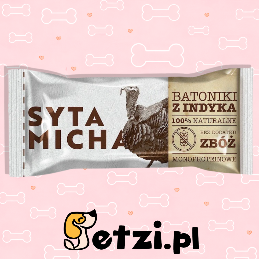 SYTA MICHA PRZYSMAKI DLA PSA BATONIKI Z INDYKA DLA PSA 25G