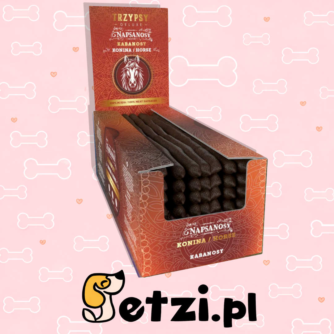 TRZYPSY NAPSANOSY PRZYSMAKI DLA PSA NA DŁUGO Z KONINY 1SZT