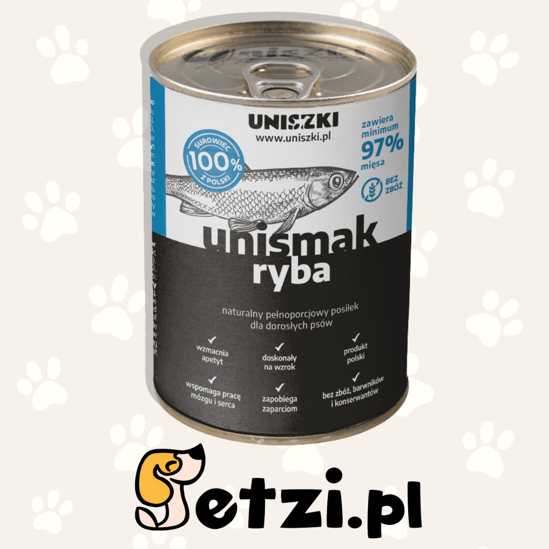 UNISZKI UNISMAK MOKRA KARMA DLA PSA RYBA Z KURCZAKIEM 410G