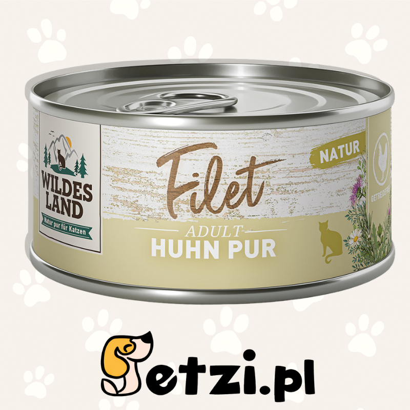 WILDES LAND CAT MOKRA KARMA DLA KOTA FILET HUHN PUR 80G