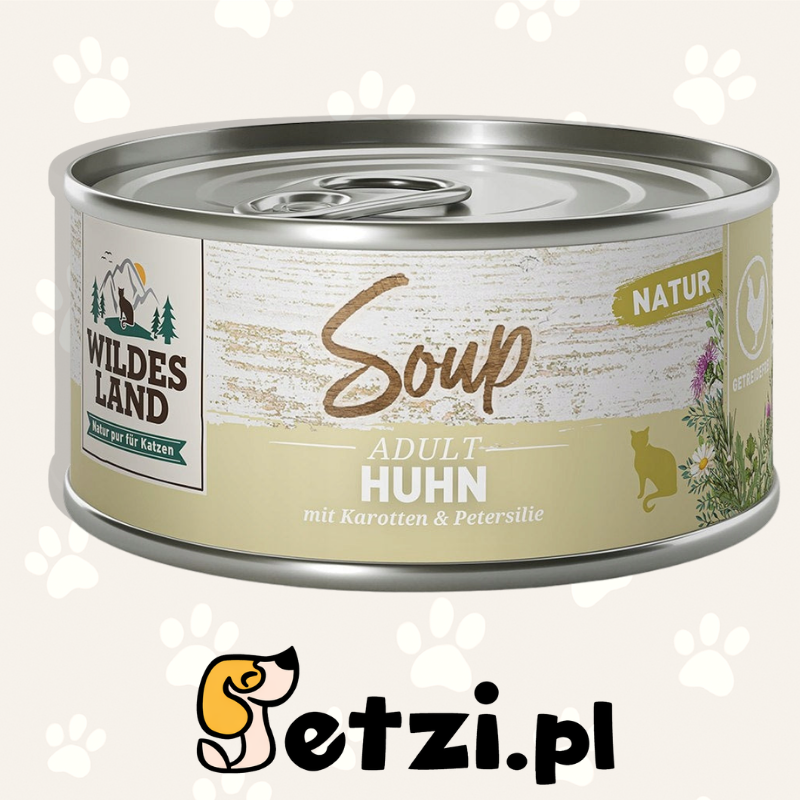 WILDES LAND CAT MOKRA KARMA DLA KOTA SOUP HUHN 80G