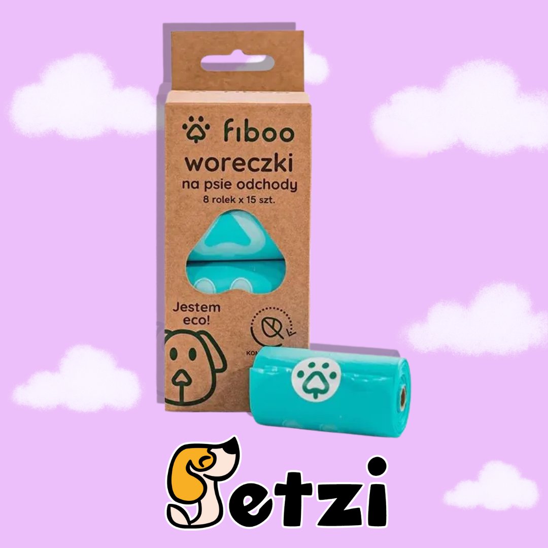 FIBOO WORECZKI NA PSIE ODCHODY 8-PAK - 100% KOMPOSTOWALNE